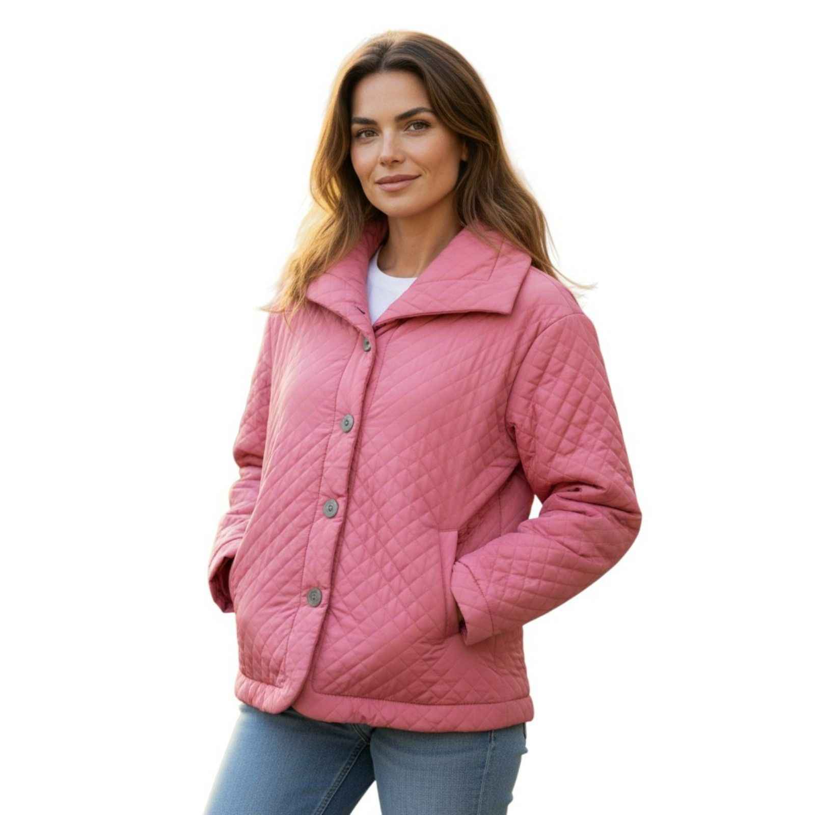 Kiko Comfortable Jacket Womens Size M Pink 100  Silk Brand New  98